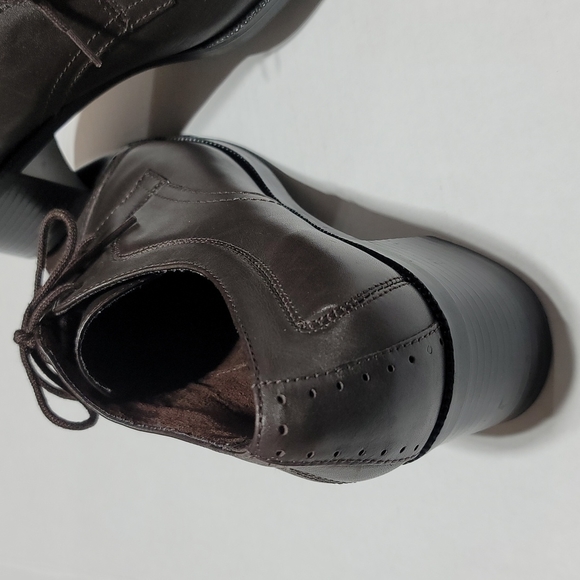 WHITE MOUNTAIN CASUAL CLASSIC DARK ACADEMIA LACE UP BROWN LEATHER LOAFERS 10W - Picture 5 of 13